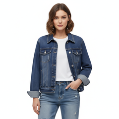 LAYERLARK – Midnight Black Classic Denim Jacket