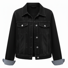 LAYERLARK – Midnight Black Classic Denim Jacket
