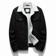Light Wash Sherpa-Lined Denim Jacket